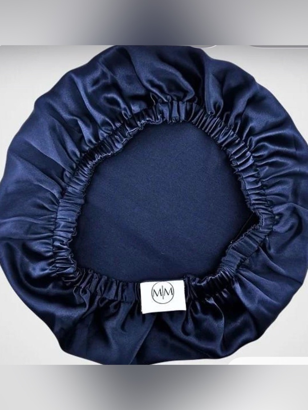 New in bag Navy Mulberry Silk Hair Bonnet